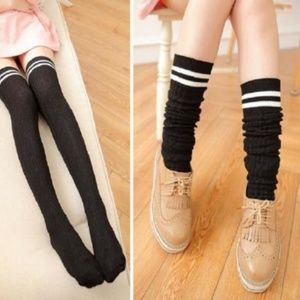 ❤️NEW Sexy Knit Over the Knee Stripe Stockings